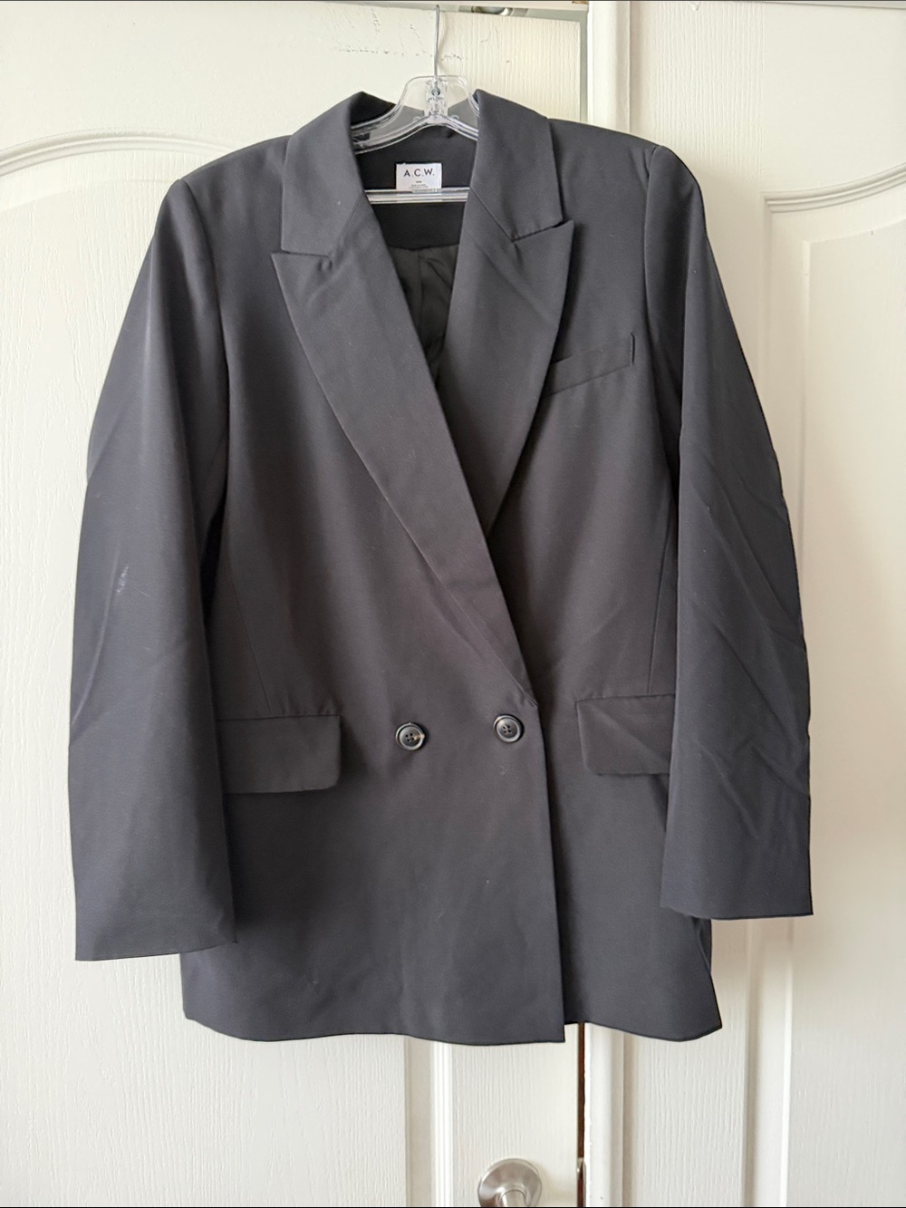 NWT Women's Double-Breasted Black Blazer